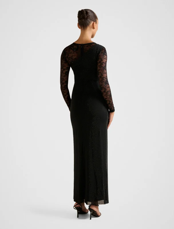 forever new  NATALIE Heatseal Lace Maxi Dress for Women | Best Price UAE